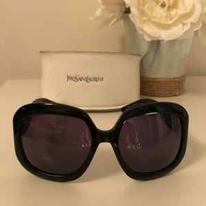 YSL thick black framed sunglasses